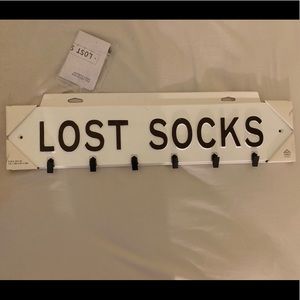 Magnolia Hearth & Hand Lost Socks Sign with Clips